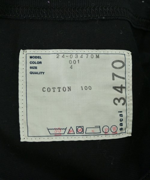 sacai（サカイ）Tシャツ・カットソー 黒 サイズ:4(XL位) メンズ/2200635635051