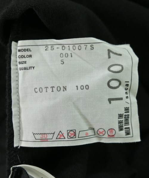 sacai（サカイ）Tシャツ・カットソー 黒 サイズ:5(XXL位) メンズ/2200635635075