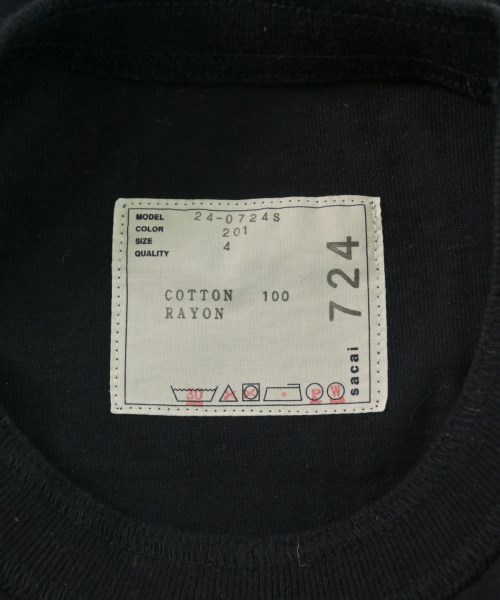 sacai（サカイ）Tシャツ・カットソー 黒 サイズ:4(XL位) メンズ/2200638877076