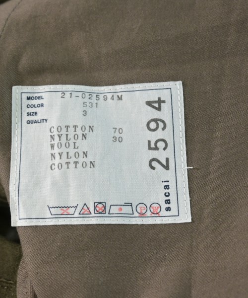 sacai（サカイ）その他 カーキ サイズ:3(L位) メンズ/2200625966103