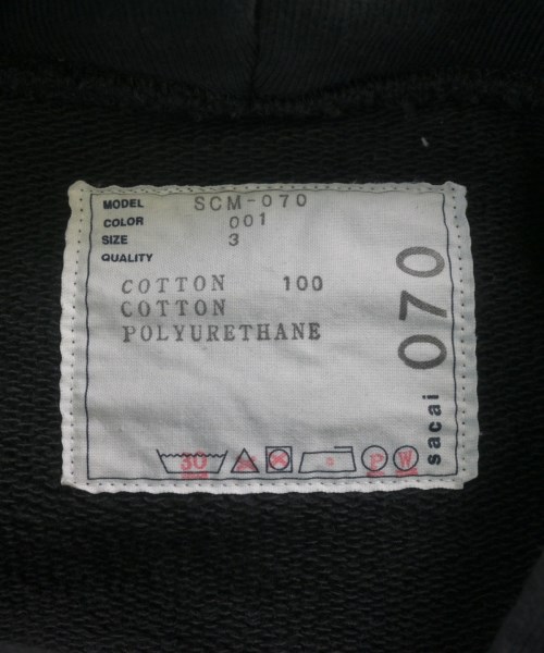 sacai（サカイ）パーカー 黒 サイズ:3(L位) メンズ/2200626293017