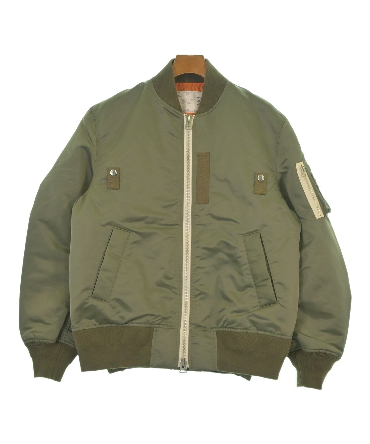 sacai カーキ　ノースリーブジャケット sacai（サカイ）ミリタリーブルゾン カーキ サイズ:1(S位) メンズ
