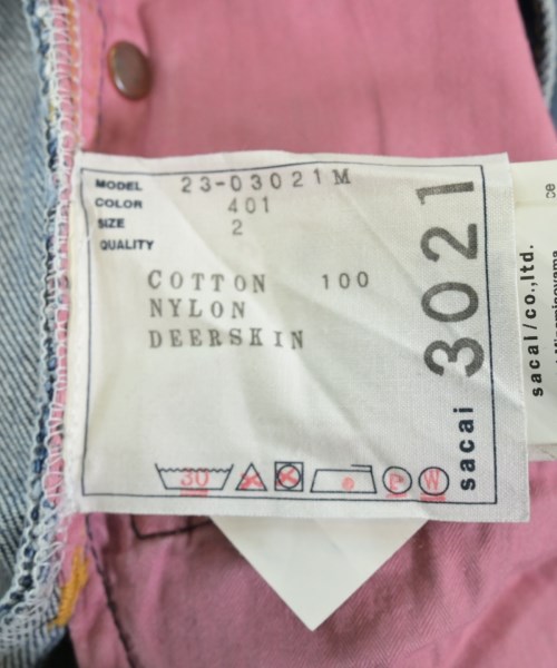 sacai（サカイ）デニムパンツ 紺 サイズ:2(M位) メンズ/2200641053030