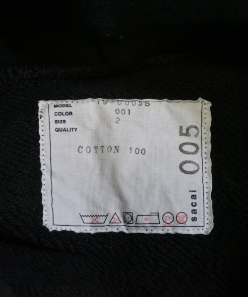sacai（サカイ）パーカー 黒 サイズ:2(M位) メンズ/2200641446030