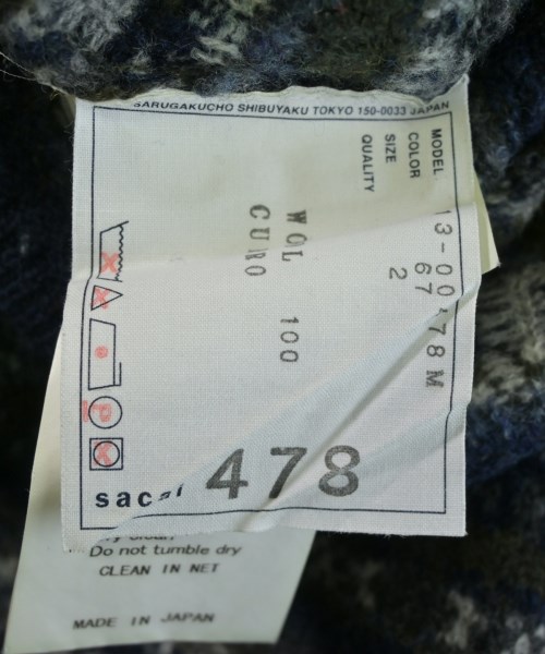 sacai（サカイ）ニット・セーター 紺 サイズ:2(M位) メンズ/2200641787041