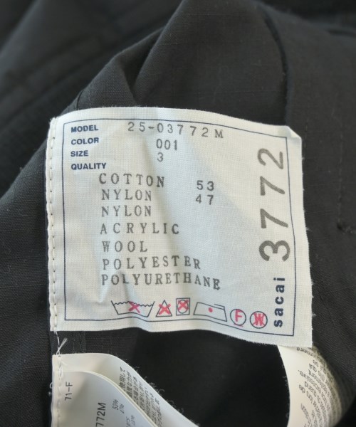 sacai（サカイ）ブルゾン 黒 サイズ:3(L位) メンズ/2200642262011