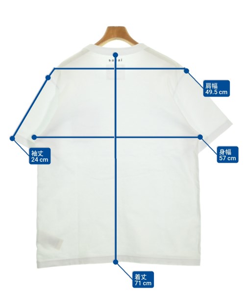 sacai（サカイ）Tシャツ・カットソー 白 サイズ:5(XXL位) メンズ/2200642262035