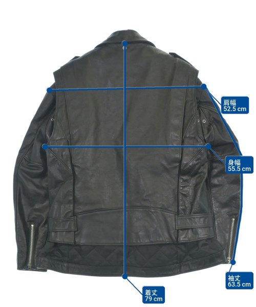 sacai（サカイ）ライダース 黒 サイズ:3(L位) メンズ/2200643879010