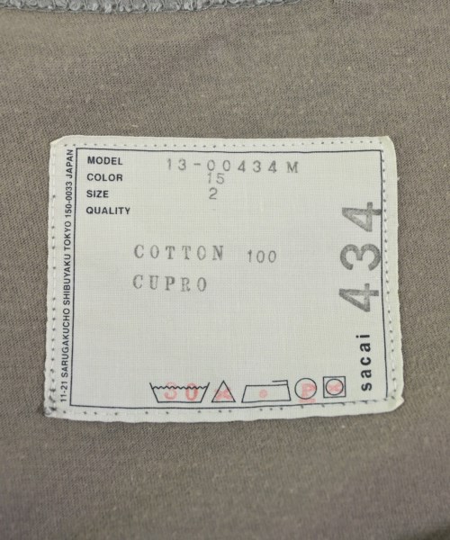 sacai（サカイ）Tシャツ・カットソー グレー サイズ:2(M位) メンズ/2200532986034