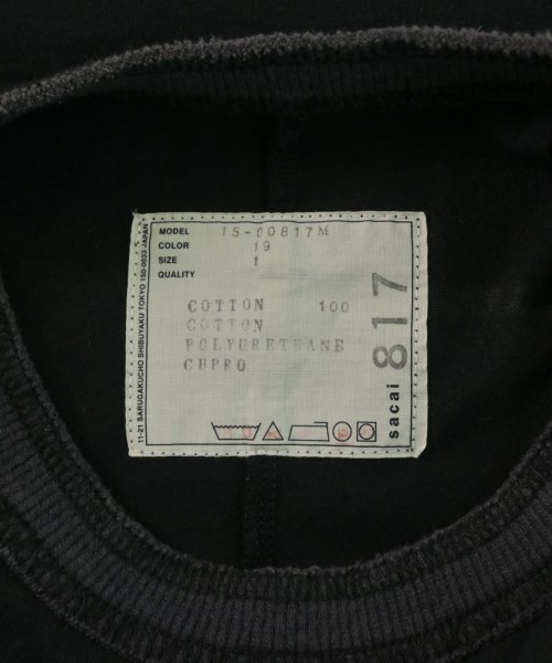sacai（サカイ）Tシャツ・カットソー 黒 サイズ:1(S位) メンズ/2200535729034