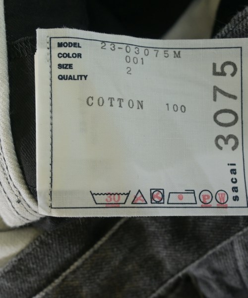 sacai（サカイ）ショートパンツ 黒 サイズ:2(M位) メンズ/2200618304011