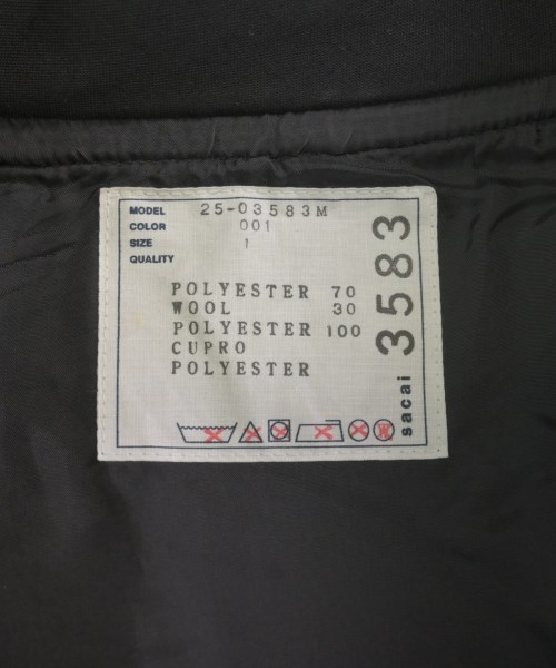 sacai（サカイ）ミリタリーブルゾン 黒 サイズ:1(S位) メンズ/2200622298016