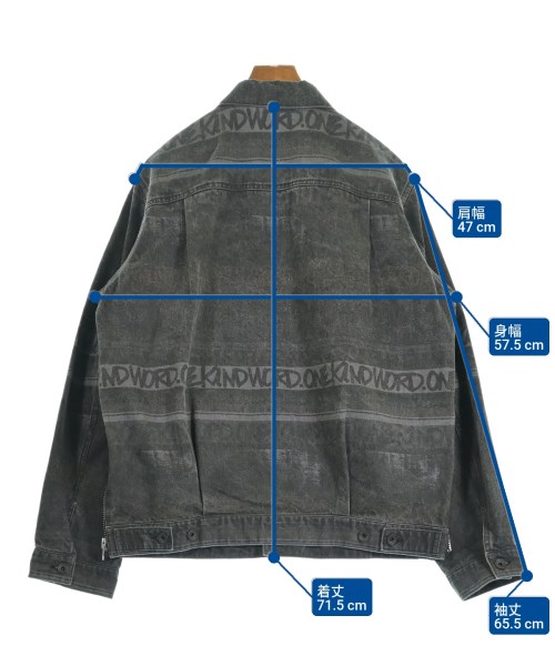 sacai（サカイ）デニムジャケット グレー サイズ:-(XL位) メンズ/2200619630010