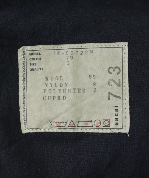 sacai（サカイ）スラックス 紺 サイズ:2(M位) メンズ/2200622534145