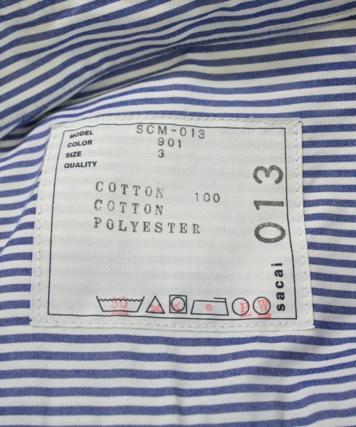 sacai（サカイ）カジュアルシャツ 青 サイズ:3(L位) メンズ/2200623264027