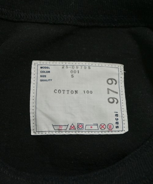 sacai（サカイ）Tシャツ・カットソー 黒 サイズ:5(XXL位) メンズ/2200624449041