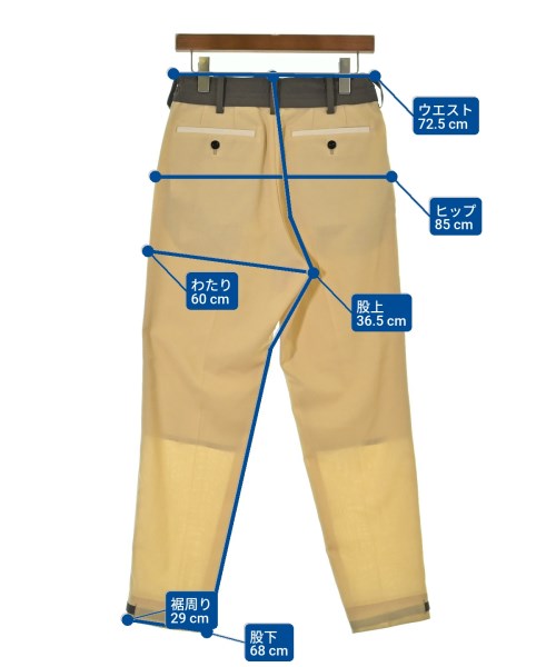 sacai（サカイ）スラックス 黄 サイズ:0(XS位) メンズ/2200624475026