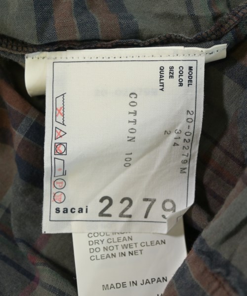 sacai（サカイ）カジュアルシャツ カーキ サイズ:2(M位) メンズ/2200625545186