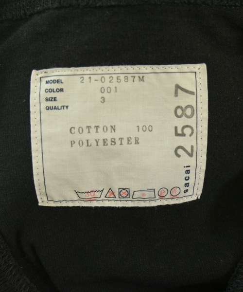 sacai（サカイ）Tシャツ・カットソー 黒 サイズ:3(L位) メンズ/2200618360086