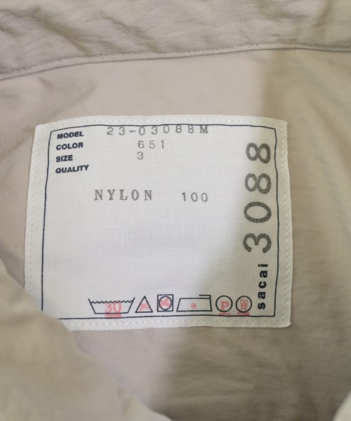 sacai（サカイ）カジュアルシャツ ベージュ サイズ:3(L位) メンズ/2200618360147