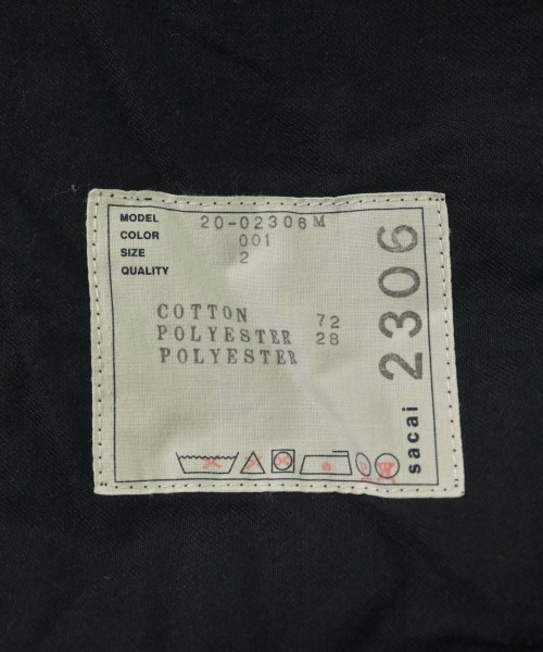 sacai（サカイ）ショートパンツ 黒 サイズ:2(M位) メンズ/2200618360192