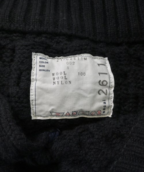 sacai（サカイ）ニット・セーター 黒 サイズ:1(S位) メンズ/2200625841288