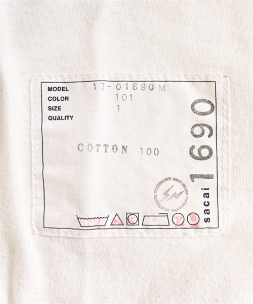 sacai（サカイ）Tシャツ・カットソー 白 サイズ:-(S位) メンズ/2200627339325