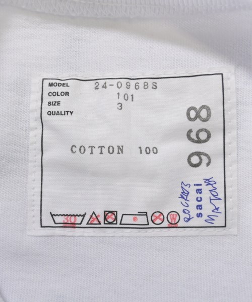 sacai（サカイ）Tシャツ・カットソー 白 サイズ:3(L位) メンズ/2200628122018