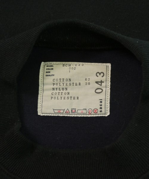 sacai（サカイ）スウェット 黒 サイズ:1(S位) メンズ/2200628227065