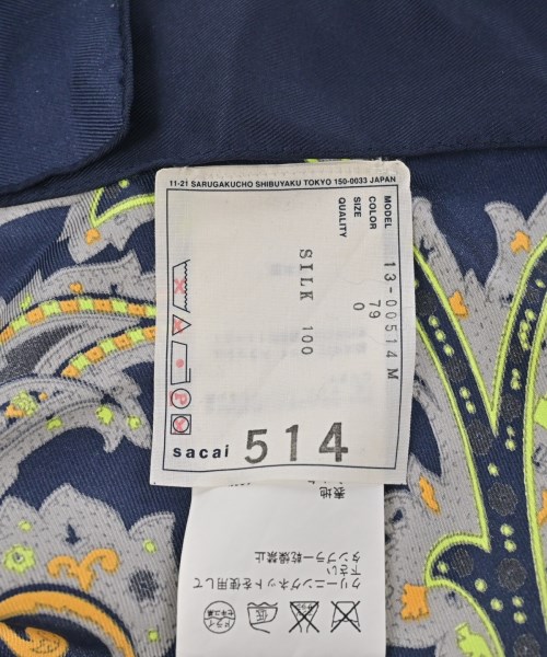 sacai（サカイ）ストール 紺 サイズ:0 メンズ/2200628455253