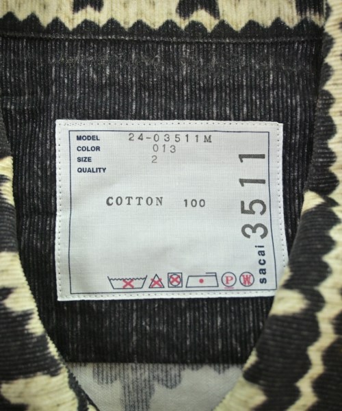 sacai（サカイ）カジュアルシャツ 黒 サイズ:2(M位) メンズ/2200628912091