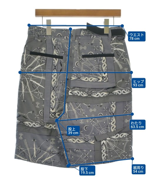 sacai（サカイ）ショートパンツ グレー サイズ:2(M位) メンズ/2200629212053