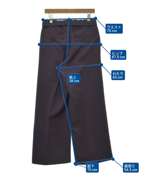 sacai（サカイ）スラックス 紫 サイズ:1(S位) メンズ/2200629398030