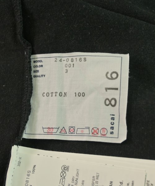 sacai（サカイ）Tシャツ・カットソー 黒 サイズ:3(L位) メンズ/2200629713024