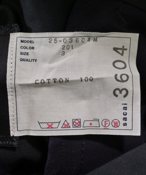 sacai（サカイ）チノパン 紺 サイズ:3(L位) メンズ/2200629713147