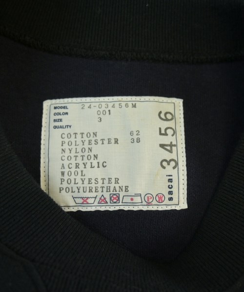 sacai（サカイ）スウェット 黒 サイズ:3(L位) メンズ/2200629279070