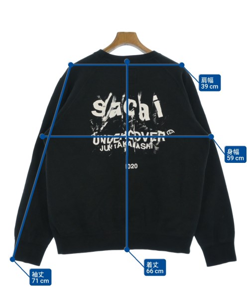sacai（サカイ）スウェット 黒 サイズ:4(XL位) メンズ/2200630618035
