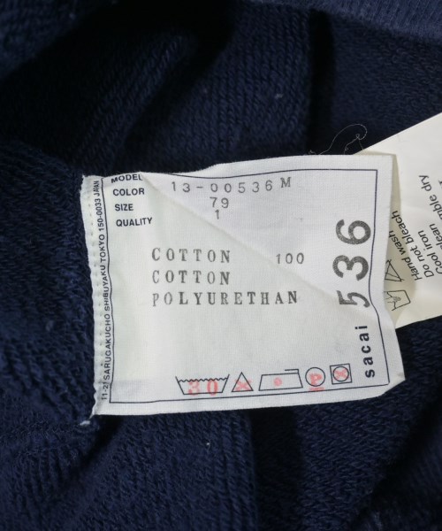 sacai（サカイ）スウェット 紺 サイズ:1(S位) メンズ/2200626406035