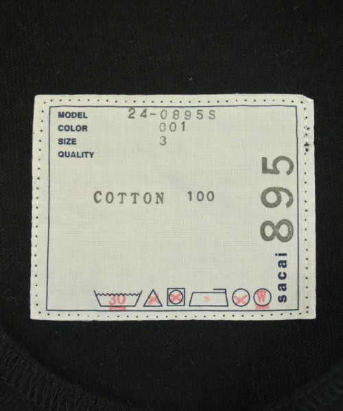 sacai（サカイ）Tシャツ・カットソー 黒 サイズ:3(L位) メンズ/2200631856061