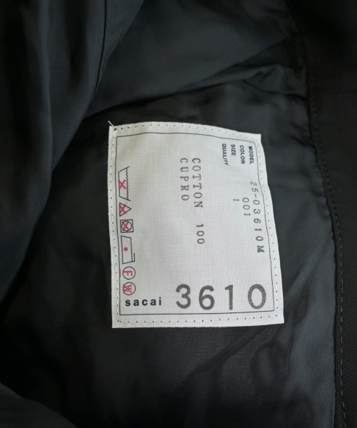 sacai（サカイ）ショートパンツ 黒 サイズ:1(S位) メンズ/2200632286201