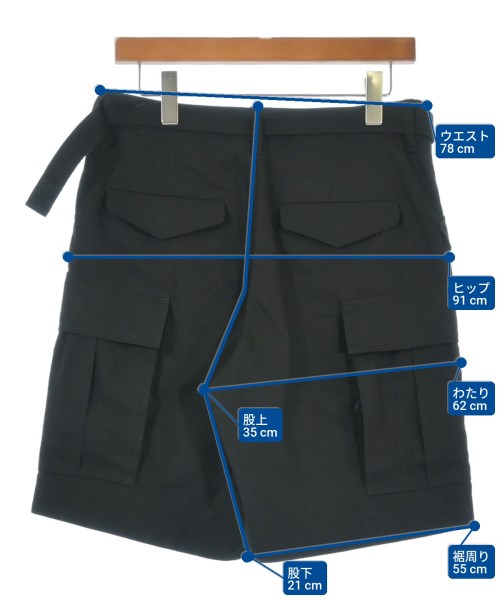 sacai（サカイ）ショートパンツ 黒 サイズ:1(S位) メンズ/2200632286201