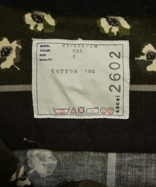 sacai（サカイ）カジュアルシャツ 緑 サイズ:2(M位) メンズ/2200609028070