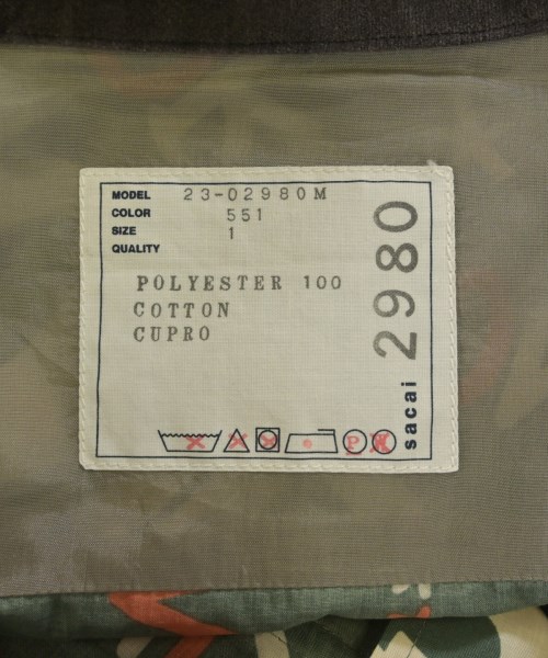 sacai（サカイ）カジュアルシャツ 緑 サイズ:1(S位) メンズ/2200609028087