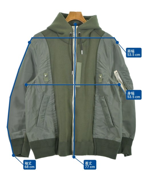 sacai（サカイ）ミリタリーブルゾン カーキ サイズ:4(XL位) メンズ/2200633442040