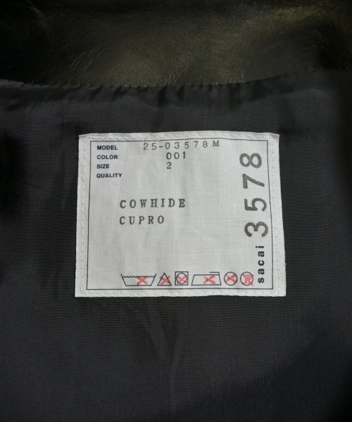 sacai（サカイ）ライダース 黒 サイズ:2(M位) メンズ/2200633517014