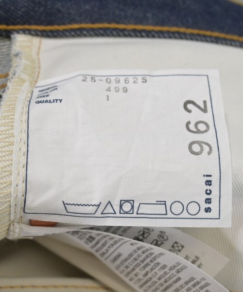 sacai（サカイ）デニムパンツ 紺 サイズ:1(S位) メンズ/2200633517045