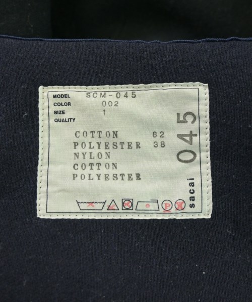 sacai（サカイ）パーカー 黒 サイズ:1(S位) メンズ/2200621831078