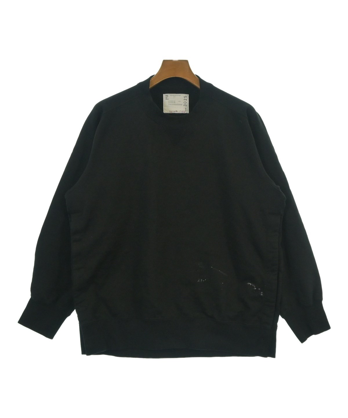 sacai（サカイ）スウェット 黒 サイズ:1(S位) メンズ/2200621831092