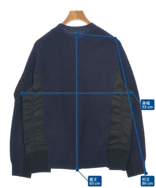 sacai（サカイ）ニット・セーター 紺 サイズ:1(S位) メンズ/2200621831115