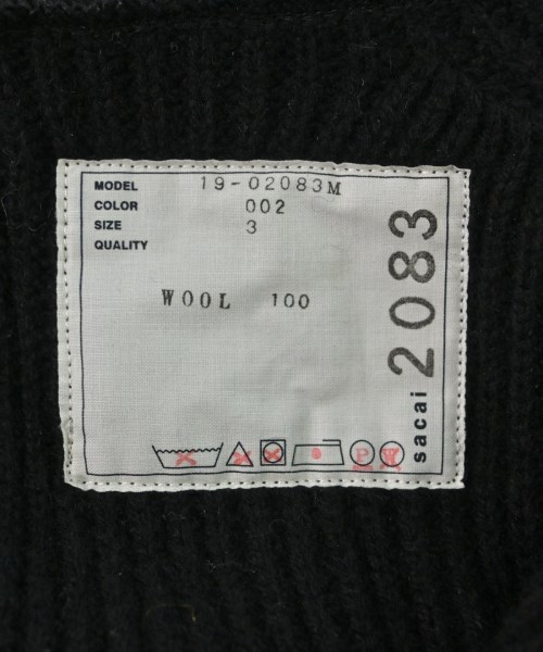 sacai（サカイ）ニット・セーター 黒 サイズ:3(L位) メンズ/2200633784362